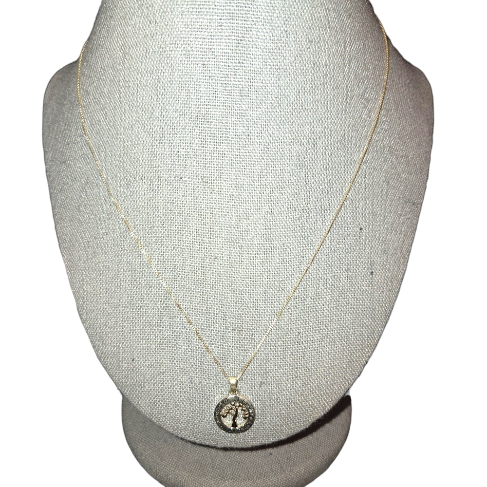 "A Family's Love" 925 Sterling Silver Family Tree Pendant Box Chain Necklace 18"